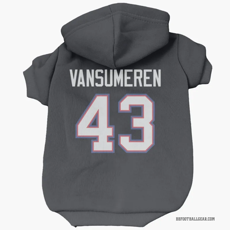 Ben VanSumeren  Navy Buffalo Bills  Cat & Dog Pet Hoodie