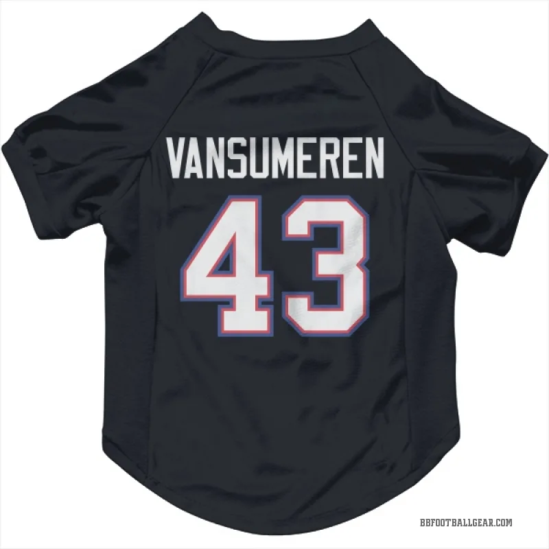 Ben VanSumeren  Navy Buffalo Bills  Cat & Dog Pet Jersey
