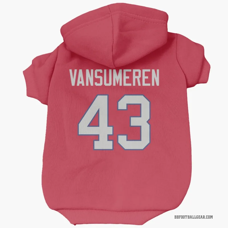 Ben VanSumeren  Red Buffalo Bills  Cat & Dog Pet Hoodie