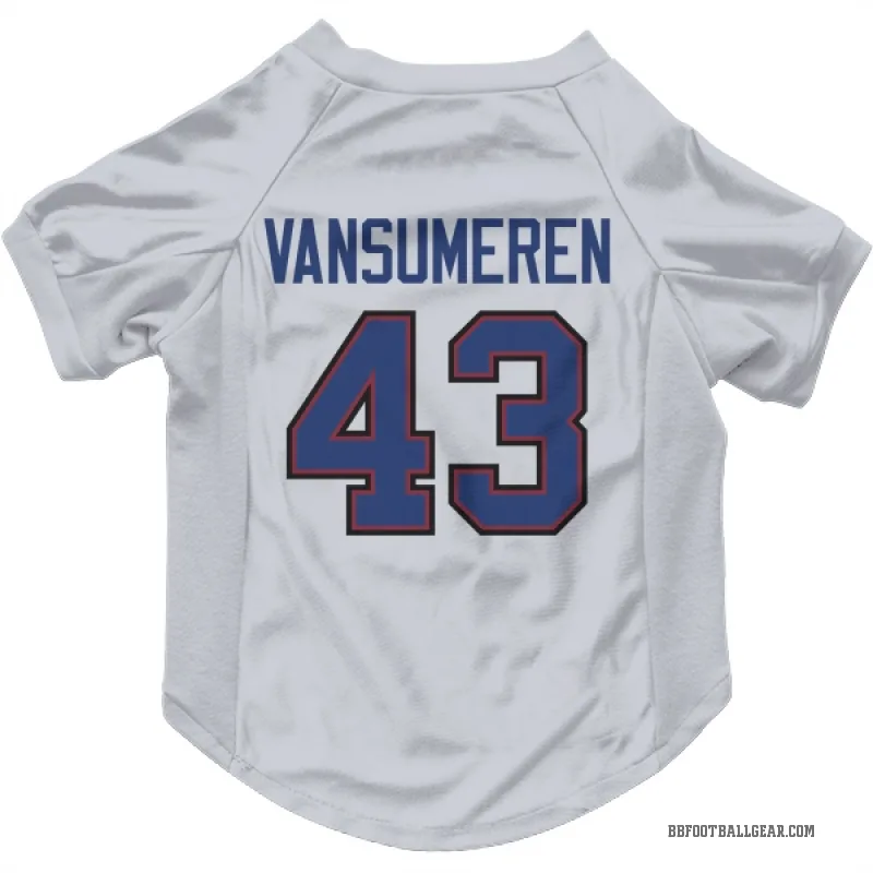 Ben VanSumeren  White Buffalo Bills  Cat & Dog Pet Jersey