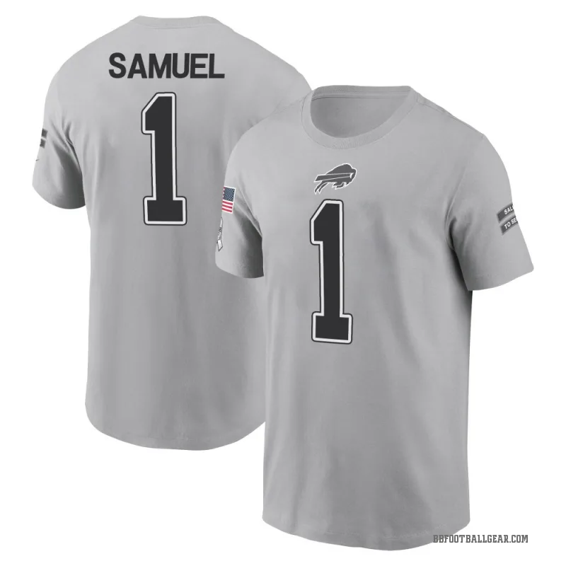 Curtis Samuel Men's Gray Buffalo Bills 2024 Salute to Service T-Shirt