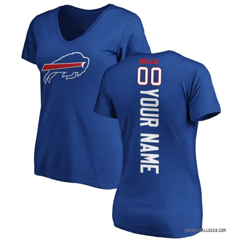 Custom Women's Royal Buffalo Bills Backer Slim Fit T-Shirt -