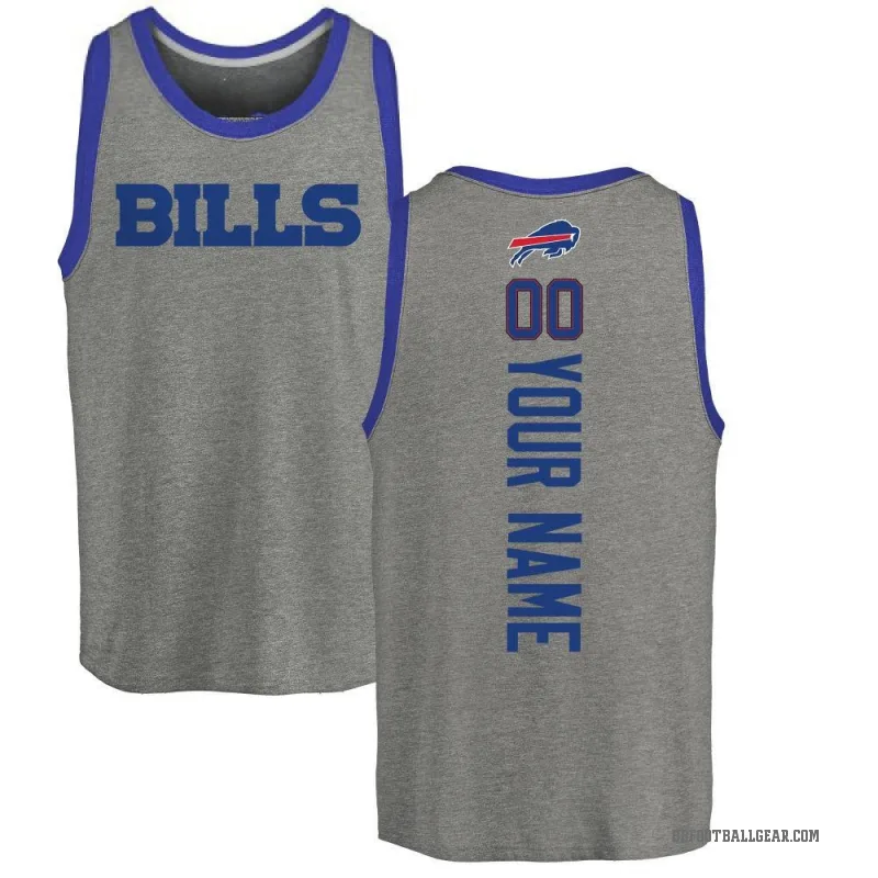 Custom Youth Ash Buffalo Bills Backer Tank Top -