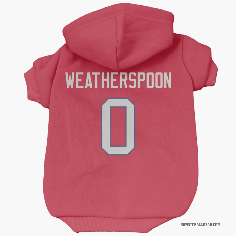 Da'Metrius Weatherspoon  Red Buffalo Bills  Cat & Dog Pet Hoodie