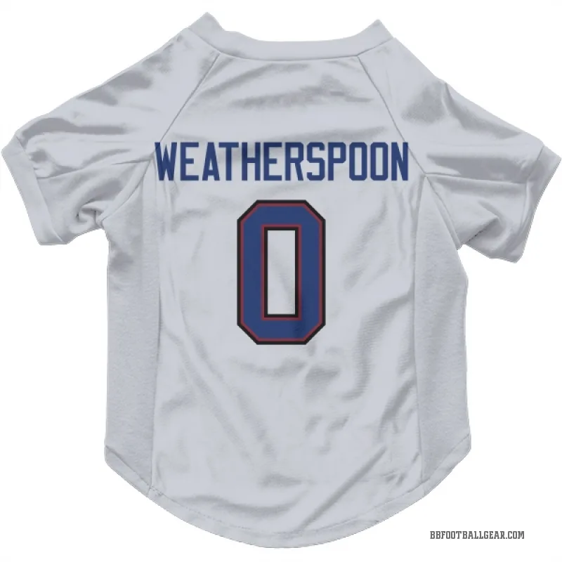 Da'Metrius Weatherspoon  White Buffalo Bills  Cat & Dog Pet Jersey