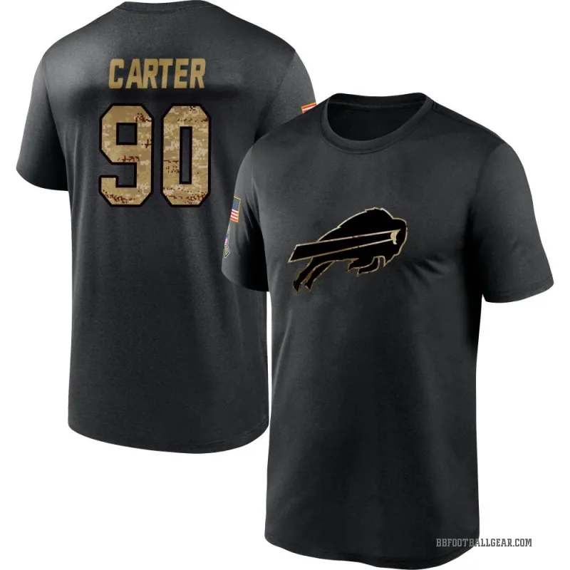 DeWayne Carter Youth Black Buffalo Bills 2020 Salute To Service Performance T-Shirt