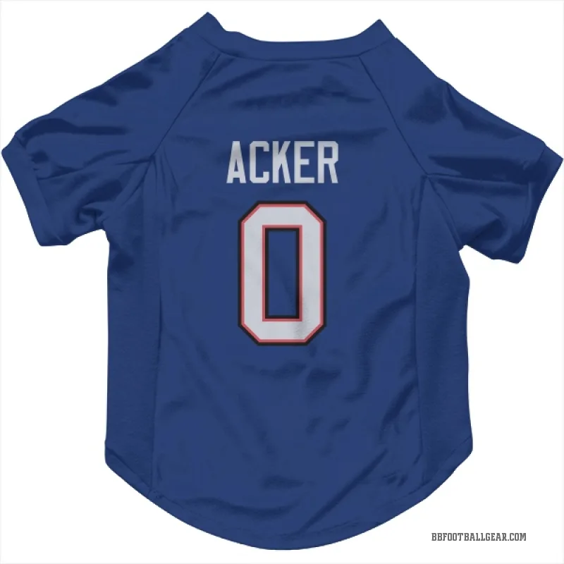 Jackson Acker  Royal Buffalo Bills  Cat & Dog Pet Jersey