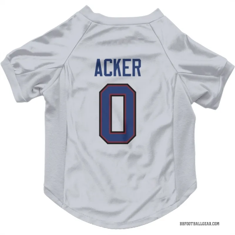 Jackson Acker  White Buffalo Bills  Cat & Dog Pet Jersey