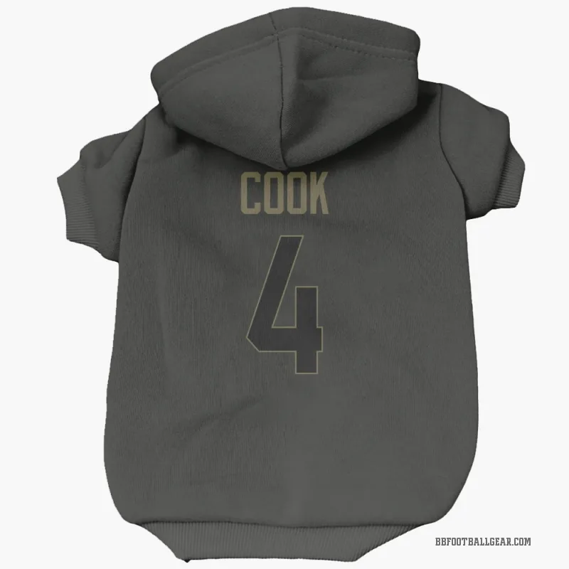 James Cook Black Buffalo Bills Service Cat & Dog Pet Hoodie