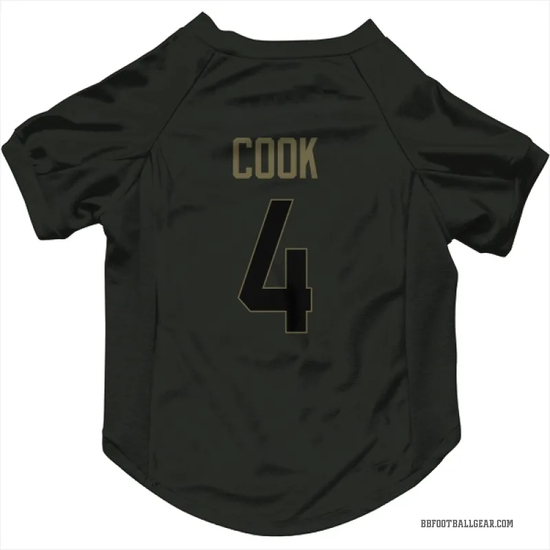 James Cook Black Buffalo Bills Service Cat & Dog Pet Jersey