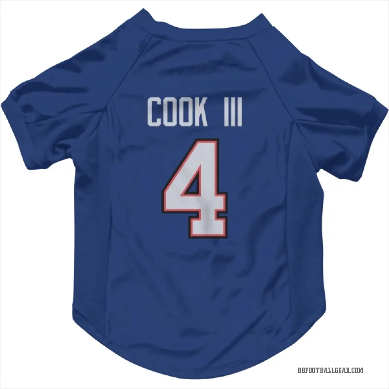 James Cook III  Royal Buffalo Bills  Cat & Dog Pet Jersey