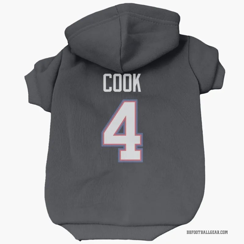 James Cook Navy Buffalo Bills Cat & Dog Pet Hoodie