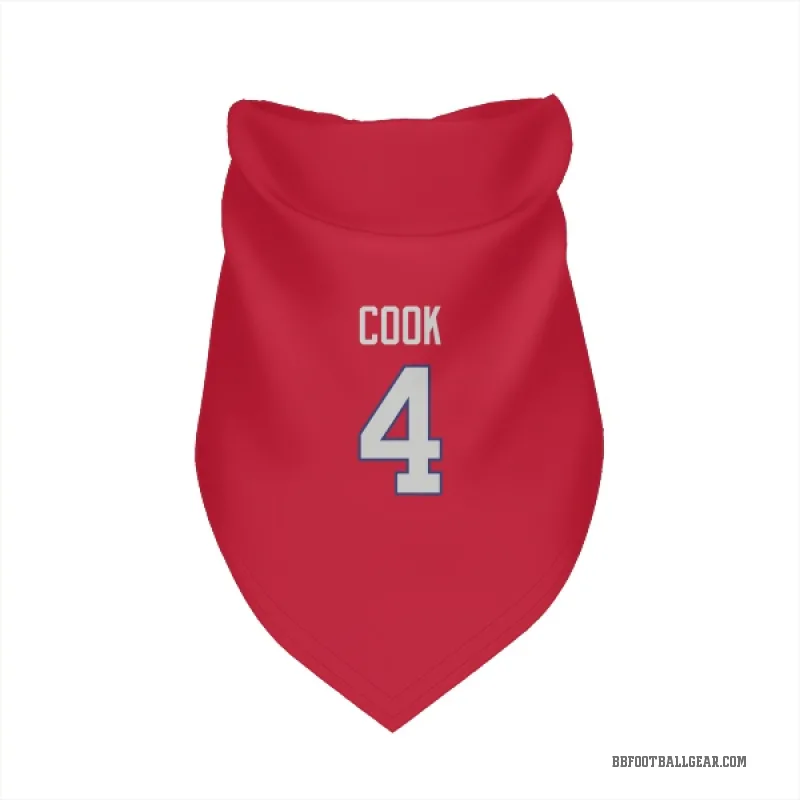 James Cook Red Buffalo Bills Cat & Dog Pet Bandana