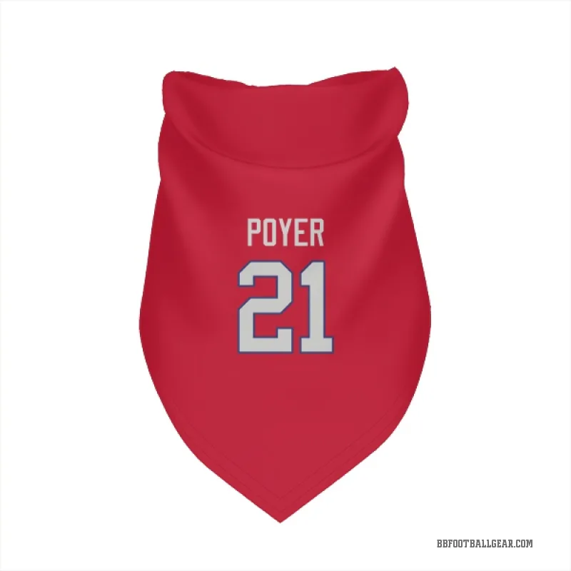 Jordan Poyer  Red Buffalo Bills  Cat & Dog Pet Bandana