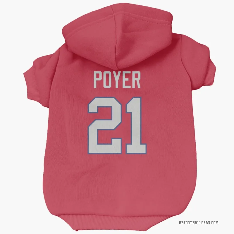 Jordan Poyer Red Buffalo Bills Cat & Dog Pet Hoodie
