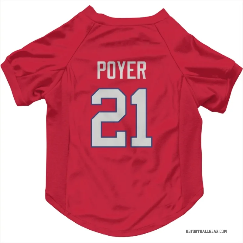 Jordan Poyer Red Buffalo Bills Cat & Dog Pet Jersey