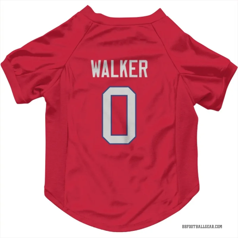 Kani Walker  Red Buffalo Bills  Cat & Dog Pet Jersey