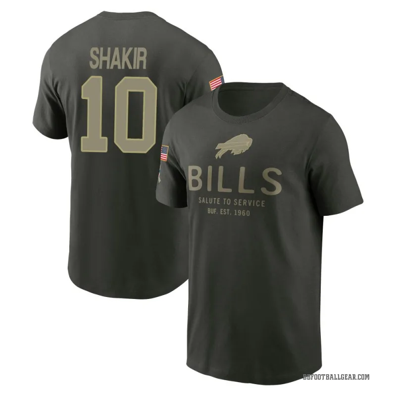 Khalil Shakir Men's Green Buffalo Bills Forest/ 2025 Salute to Service Sideline Primary Edge T-Shirt