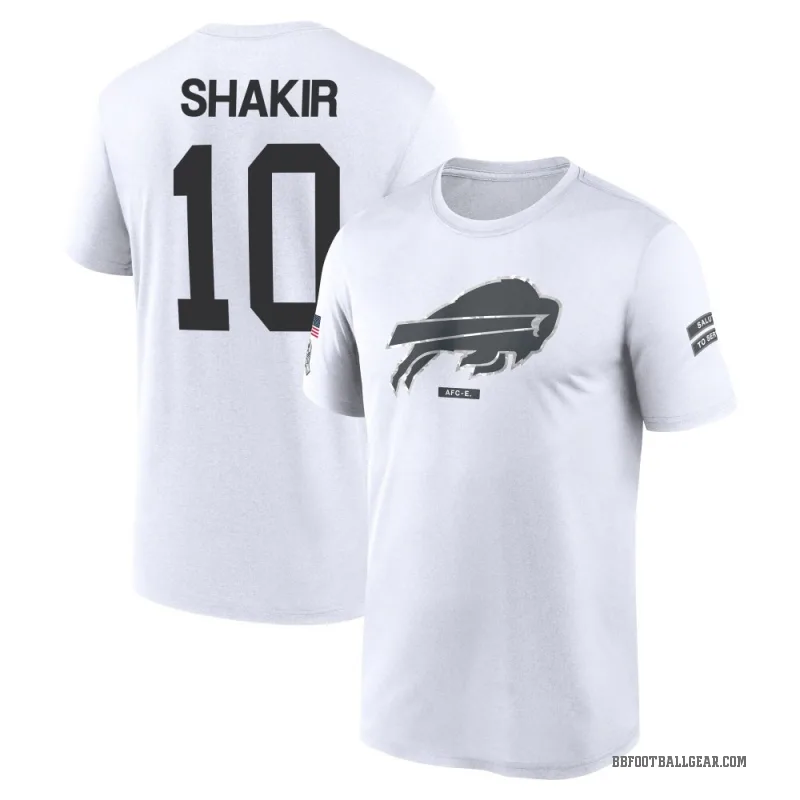 Khalil Shakir Men's White Buffalo Bills 2024 Salute to Service Performance T-Shirt