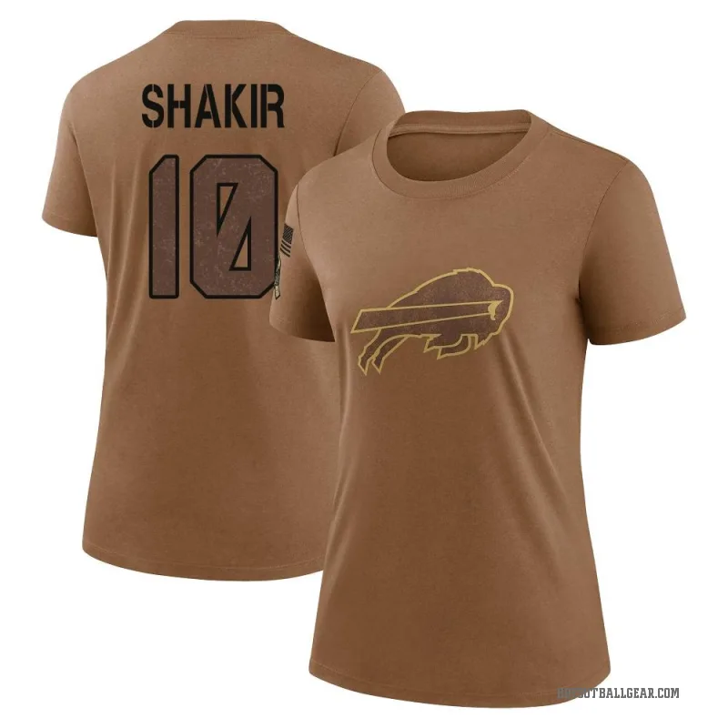 Khalil Shakir Women's Brown Buffalo Bills 2023 Salute To Service Performance T-Shirt