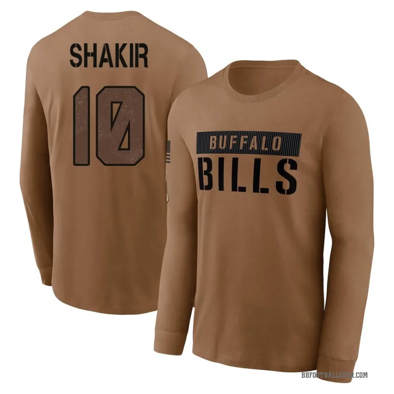 Khalil Shakir Youth Brown Buffalo Bills 2023 Salute To Service Long Sleeve T-Shirt