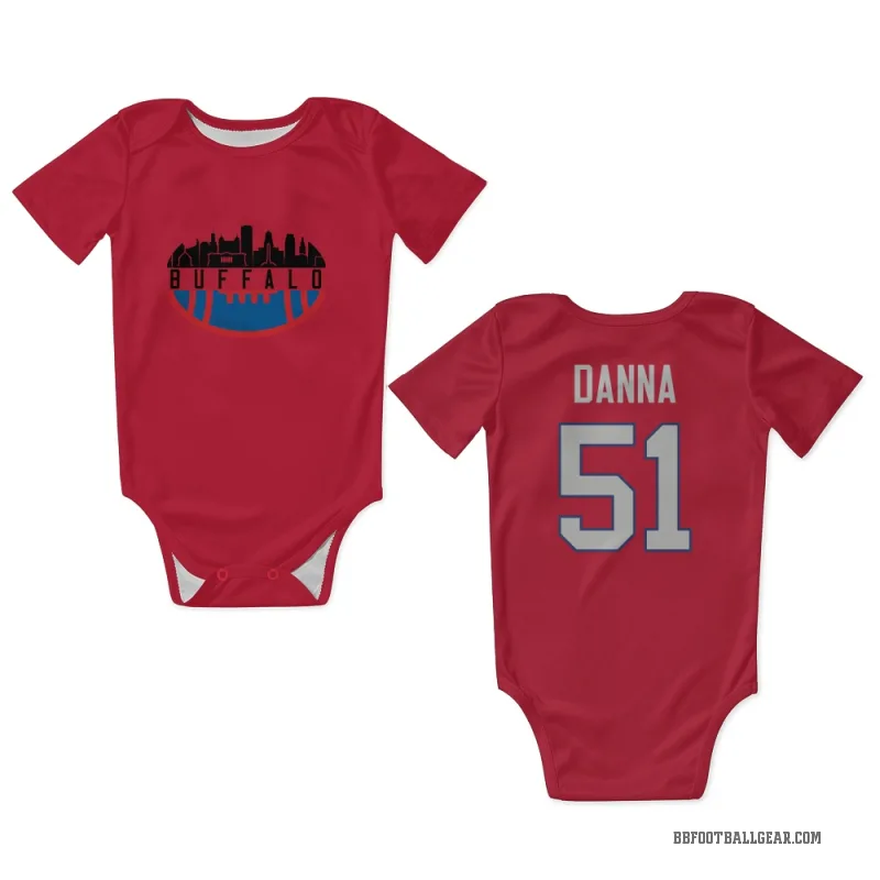 Mike Danna  Red Buffalo Bills  Newborn & Infant Bodysuit