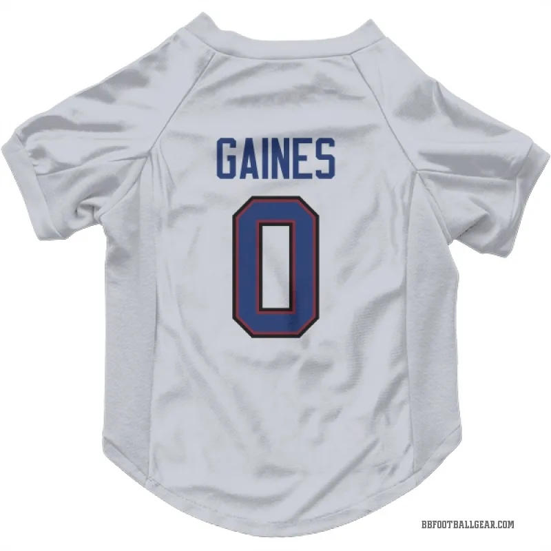 Theron Gaines  White Buffalo Bills  Cat & Dog Pet Jersey