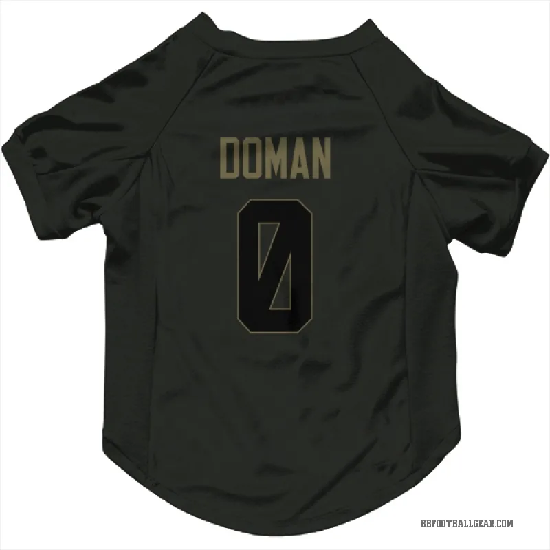 Tommy Doman  Black Buffalo Bills  Service Cat & Dog Pet Jersey