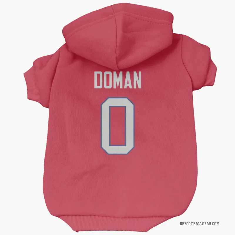 Tommy Doman  Red Buffalo Bills  Cat & Dog Pet Hoodie