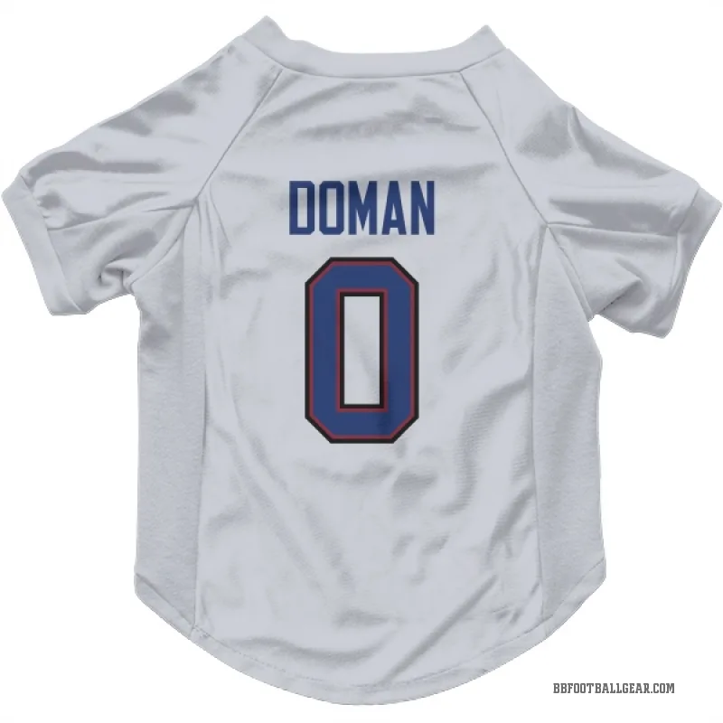 Tommy Doman  White Buffalo Bills  Cat & Dog Pet Jersey