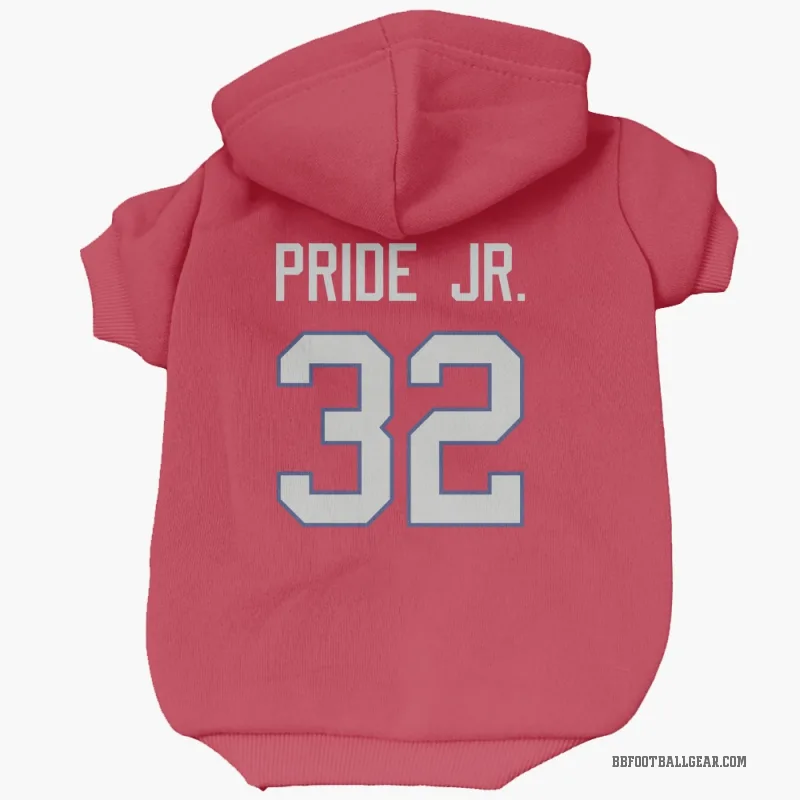 Toriano Pride Jr.  Red Buffalo Bills  Cat & Dog Pet Hoodie