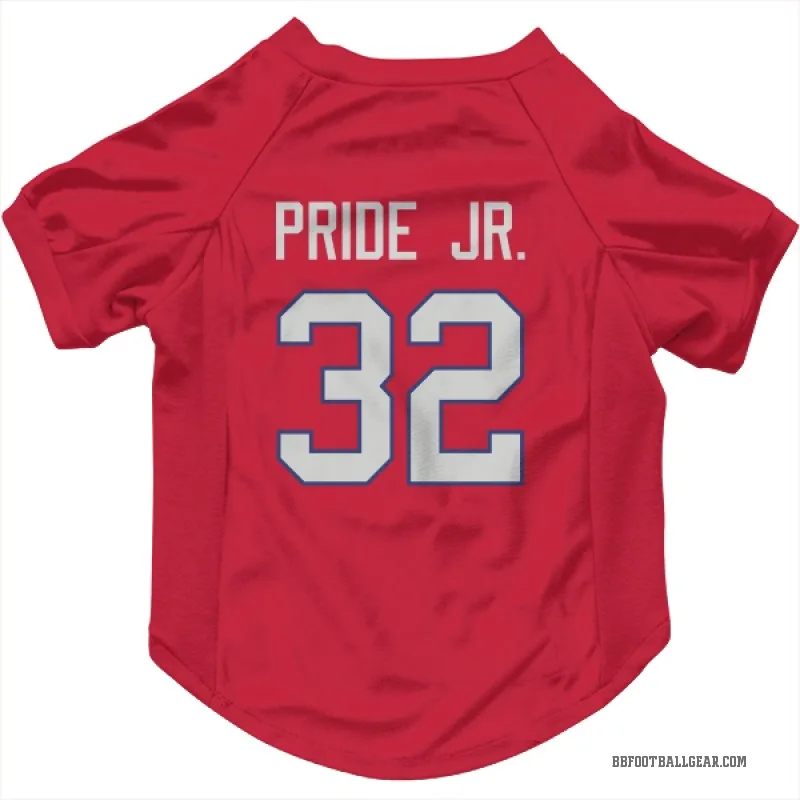 Toriano Pride Jr.  Red Buffalo Bills  Cat & Dog Pet Jersey