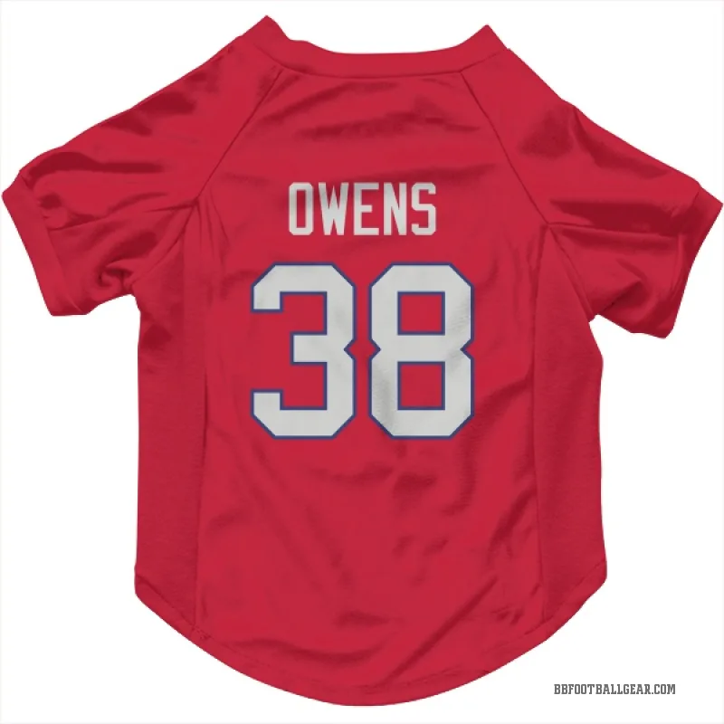 Wande Owens  Red Buffalo Bills  Cat & Dog Pet Jersey