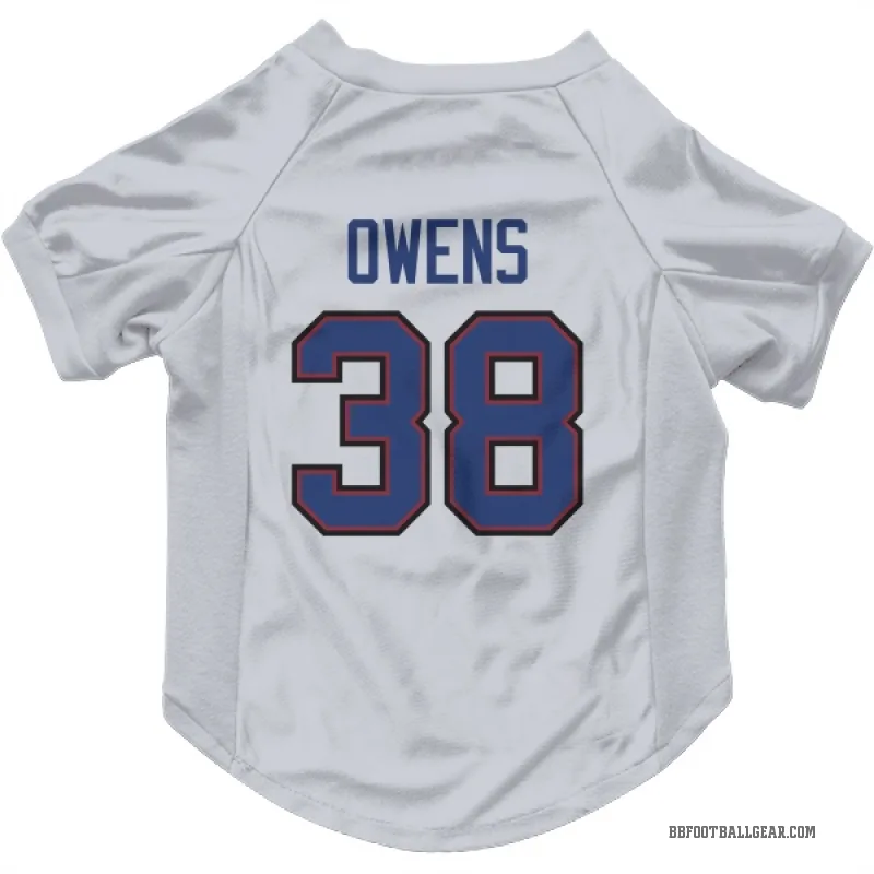 Wande Owens  White Buffalo Bills  Cat & Dog Pet Jersey